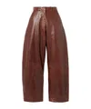 Nour Hammour Casual Pants With Belt Loops In Brown