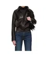Nour Hammour Clint Long-sleeved Leather Jacket In Black
