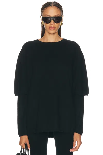 Nour Hammour Cobain Layered Cashmere Sweater In Blue
