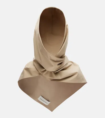 Nour Hammour Cotton Canvas Hood In Sand