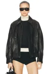 Nour Hammour Dalma Leather Jacket In Black