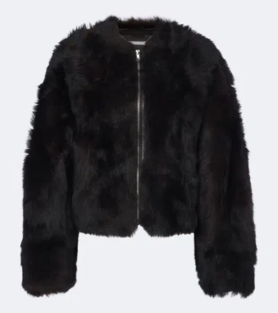 Nour Hammour Dianne Shearling Jacket In Black