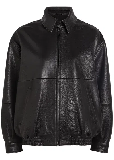 Nour Hammour Doran Leather Jacket In Black