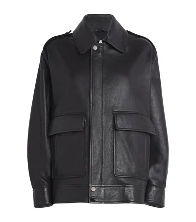 Nour Hammour Drey Leather Jacket In Black
