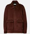 Nour Hammour Drey Suede Field Jacket In Brown