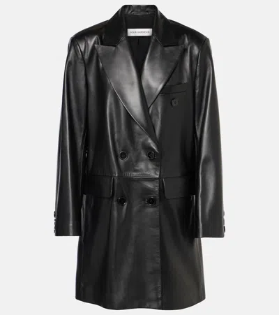 Nour Hammour Edie Leather Biker Jacket In Schwarz