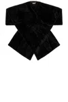 Nour Hammour Edra Shearling Scarf In Black