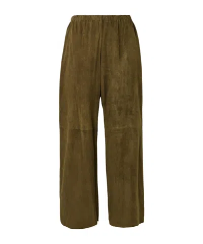 Nour Hammour Elastic Waist Casual Pants In Brown
