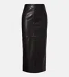 Nour Hammour Elisse Leather Pencil Skirt In Black