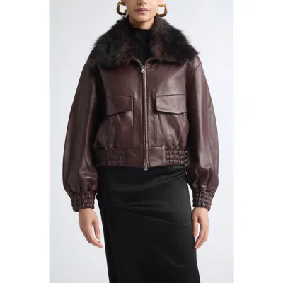 Nour Hammour Ellery Aviator Bomber In Brown