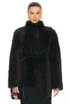 Nour Hammour Elsa Coat In Chocolat Fondant