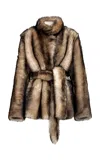 Nour Hammour Elsa Shearling Coat In Brown