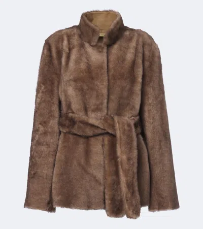 Nour Hammour Elsa Shearling Jacket In Multi