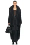 Nour Hammour Evita Long Coat In Black