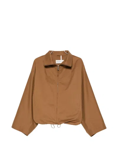 Nour Hammour Francois Zip-fastening Jacket In Brown