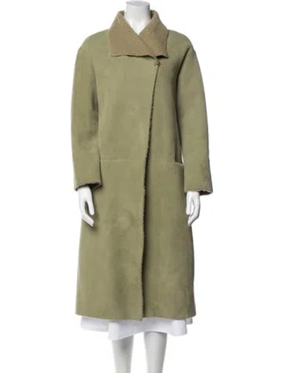 Pre-owned Nour Hammour Fur Fur Coat In Green