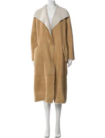 Pre-owned Nour Hammour Fur Fur Coat W/ Tags In Neutral