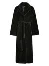 Nour Hammour Black Giovanna Enveloping Shearling Coat In Black