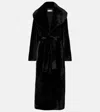 Nour Hammour Black Giovanna Enveloping Shearling Coat In Black