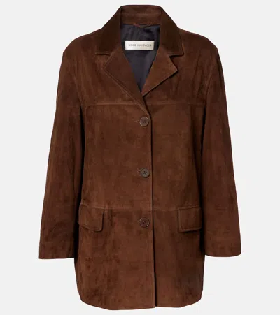 Nour Hammour Gotham Suede Coat