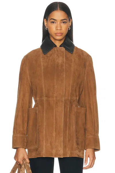 Nour Hammour Grange Jacket In Brown