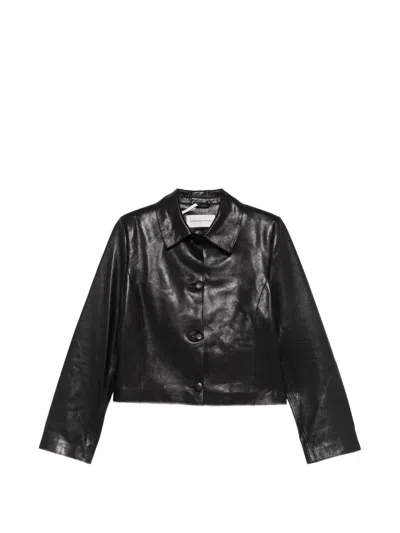Nour Hammour Hadley Leather Jacket In Black