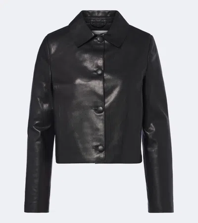 Nour Hammour Hadley Leather Jacket In Black