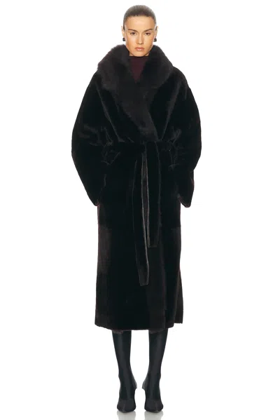 Nour Hammour Isadora Coat In Brown