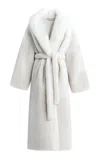 Nour Hammour Isadora Oversized Lambskin Shearling In White