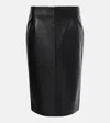 NOUR HAMMOUR LADY LEATHER MIDI SKIRT