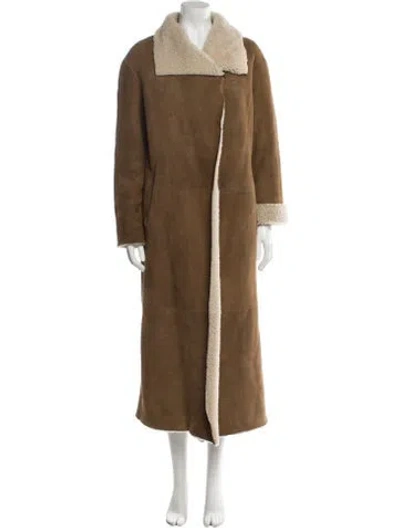 Pre-owned Nour Hammour Lamb Fur Fur Coat In Neutral