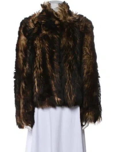 Pre-owned Nour Hammour Lamb Fur Fur Jacket In Multi