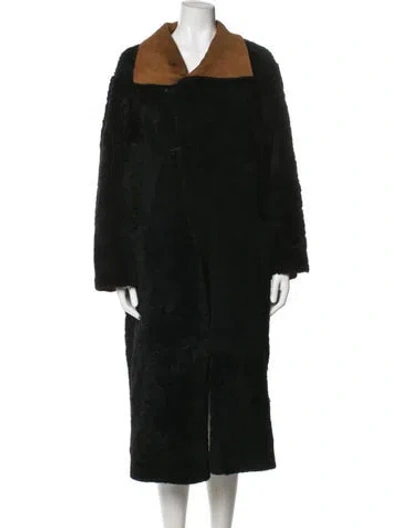 Pre-owned Nour Hammour Lamb Leather Coat In Brown