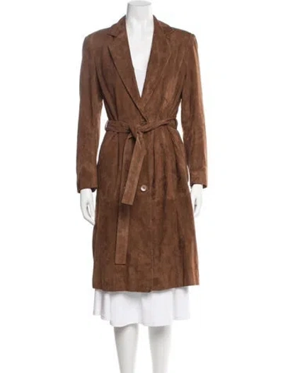 Pre-owned Nour Hammour Lambskin Biker Jacket In Brown