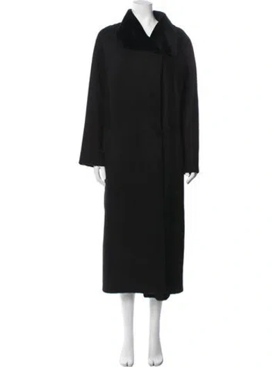 Pre-owned Nour Hammour Lambskin Coat In Brown