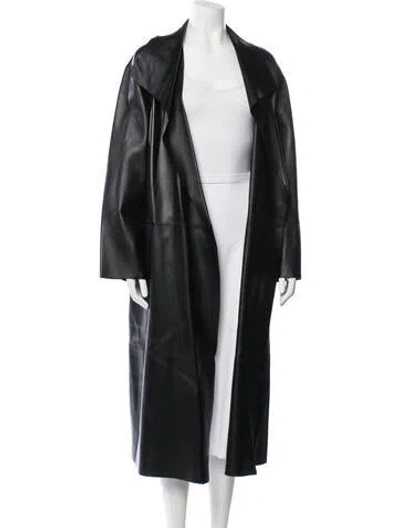 Pre-owned Nour Hammour Lambskin Coat W/ Tags In Black
