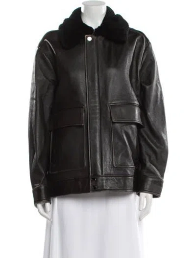 Pre-owned Nour Hammour Lambskin Jacket In Black
