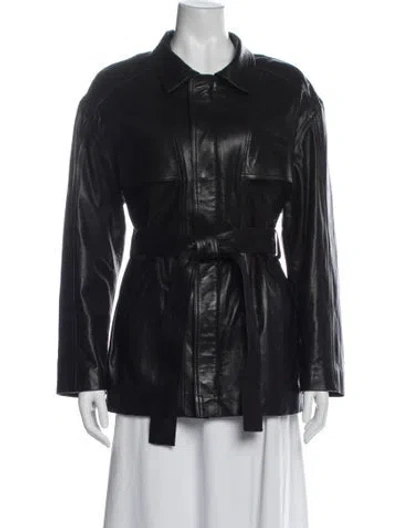 Pre-owned Nour Hammour Lambskin Jacket In Black
