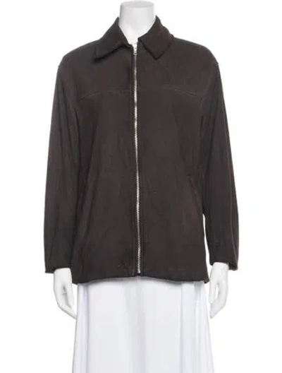 Pre-owned Nour Hammour Lambskin Jacket In Blue