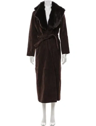 Pre-owned Nour Hammour Lambskin Jacket In Brown