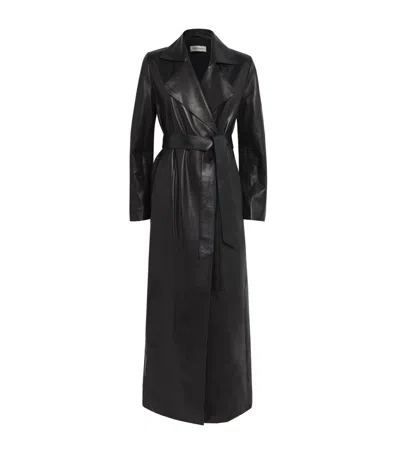 Nour Hammour Lambskin Kasha Coat In Black