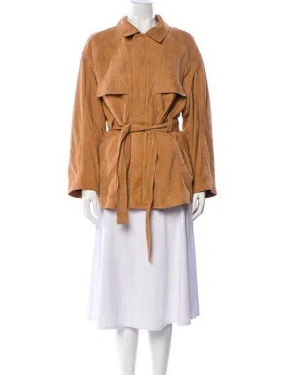 Pre-owned Nour Hammour Lambskin Utility Jacket In Neutral