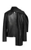 Nour Hammour Layla Shawl Collar Lambskin Jacket In Black