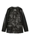 Nour Hammour Vernes Leather Jacket In Black