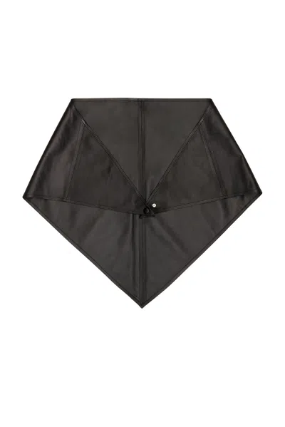 Nour Hammour Leather Foulard In Black