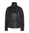 Nour Hammour Leather Thalia Bomber Jacket In Black