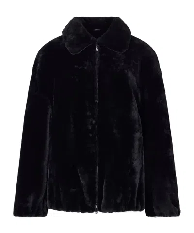 Nour Hammour Long-sleeved Coat In Black