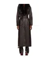 Nour Hammour Long-sleeved Coat In Brown