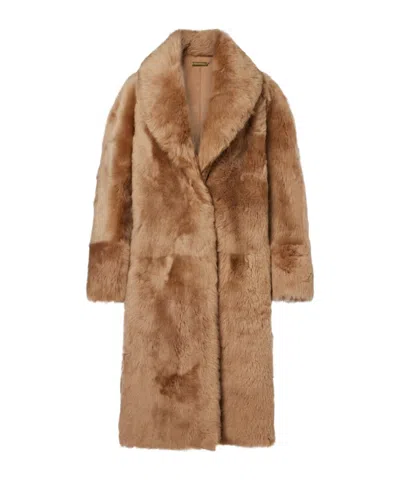 Nour Hammour Long-sleeved Coat In Brown