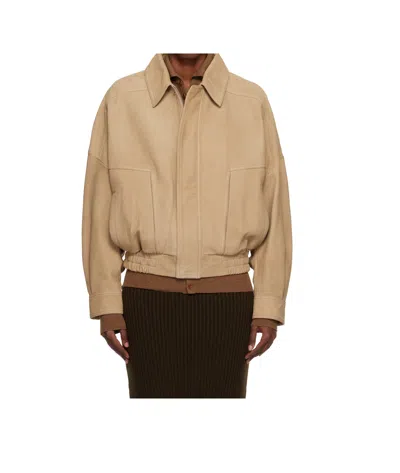 Nour Hammour Long-sleeved Jacket In Brown
